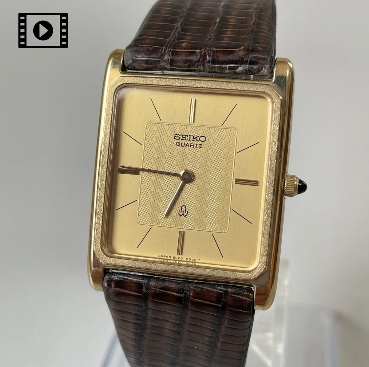 Seiko Gold Plated Case Square Wristwatches for sale - eBay