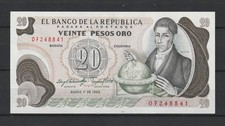 COLOMBIE Colombia Billet de 20 Pesos Oro du 01/01/1983 - P. N° 409d Neuf Unc