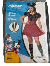 Diadema y calcetines de vestido de Mickey Mouse - Disfraz grande de Halloween para adultos 12-14