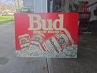 Rare Vintage Budweiser "BUD" King of Beers Tin Advertising Sign c1987