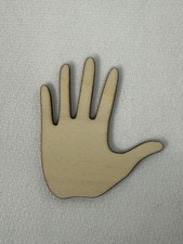 Custom Laser Cut Unfinished Hand Shape Wood Cutouts