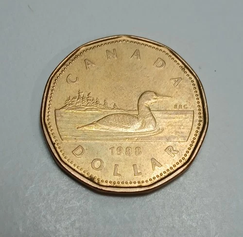 1988 Canada $1 Dollar Loonie Coin * Canadian Currency.