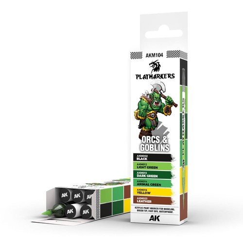 AK Interactive AKM104 - Playmarkers Orks & Goblins Acrylfarbenmacher Set