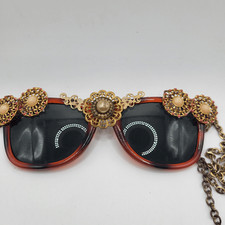 Bohemian Gold Sunglasses - chain frames - tassels
