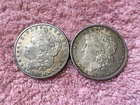 LOT OF 2   XF +  PRE. 1921   MORGAN  90 %  SILVER DOLLAR COINS.   LOT #    2-X