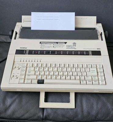 Vintage Brother CX-90 Portable Electric Typewriter Tested Working With Cover