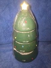 NEW Target Bullseye Christmas Tree Ceramic Stacking Measuring Cups 4pc Sealed
