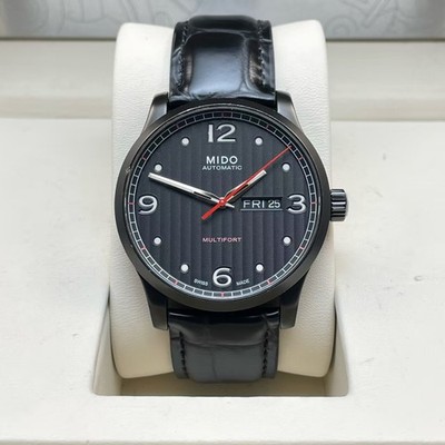 Mido Multifort M005.430.37.050.00 Men's Watch Auto 42mm Date Day Black Dial