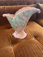 MCM Royal Haeger Blue And Pink  Luster Vase By Hickman 301