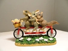 Charming Tails ~ Bicycle Built for Friends ~ Riding Bike 98/253 Fitz and Floyd