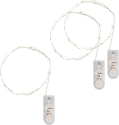 VBS 3er-Pack Micro LED-Lichterkette mit Timer 10 LEDs Licht Beleuchtung