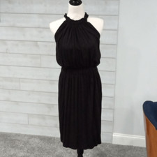 Black Loft halter top MIDI dress size extra small petite