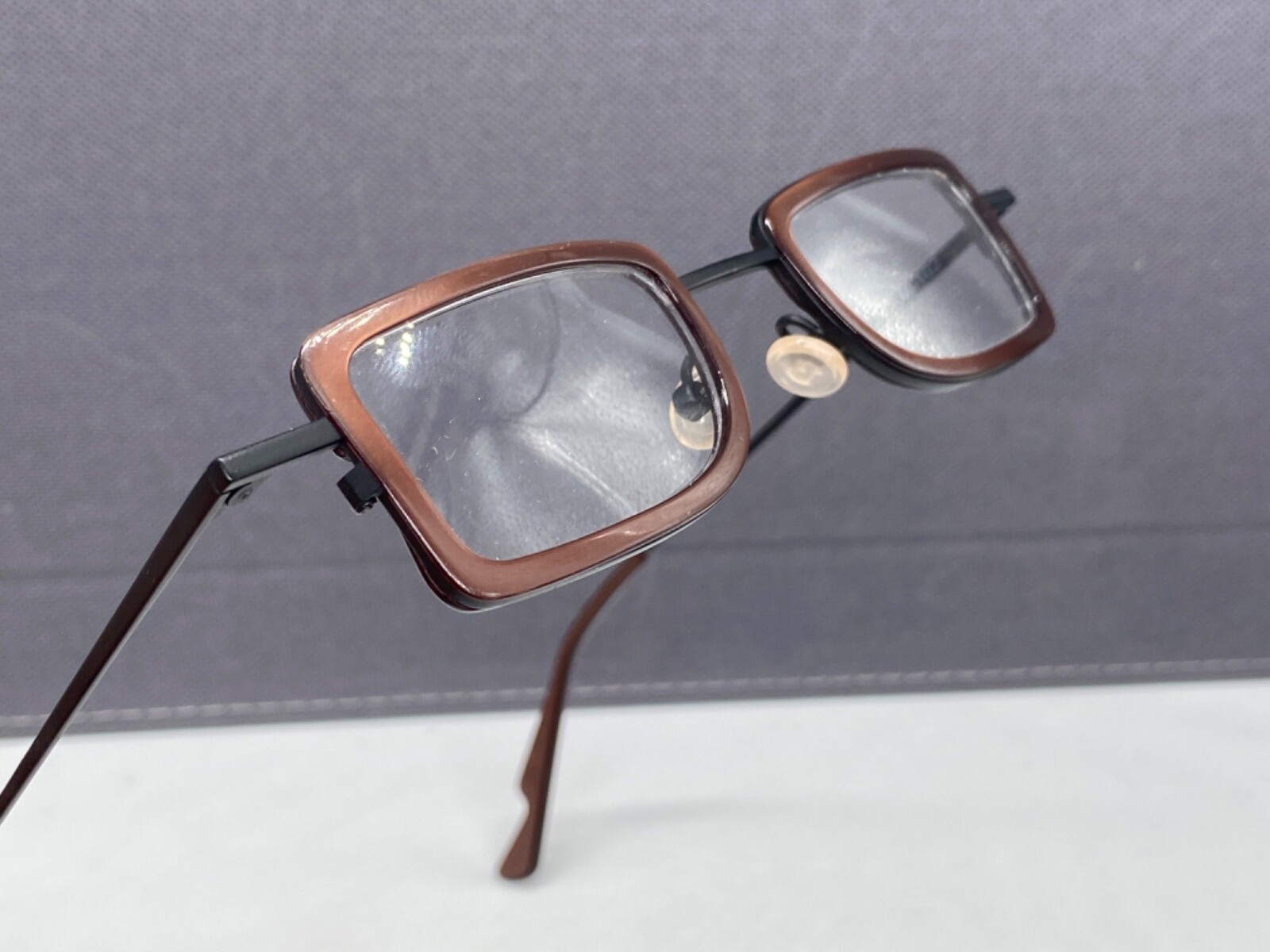 Merli Frames Anne et Valentin Merlin Eyeglasses Frames - Angular Brown, Small Lens