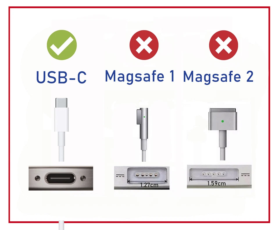 LOT charger 61W USB C Type C for Apple MacBook Air 13" A1708 (M1, 2020-2016) - Image 2 of 4