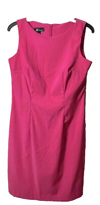 AB Studio Jersey Stretch Sheath Wiggle Dress Sz 8 Hot PINK | eBay