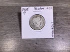 1908 Barber Silver Quarter in Fine Condition 020125 19q