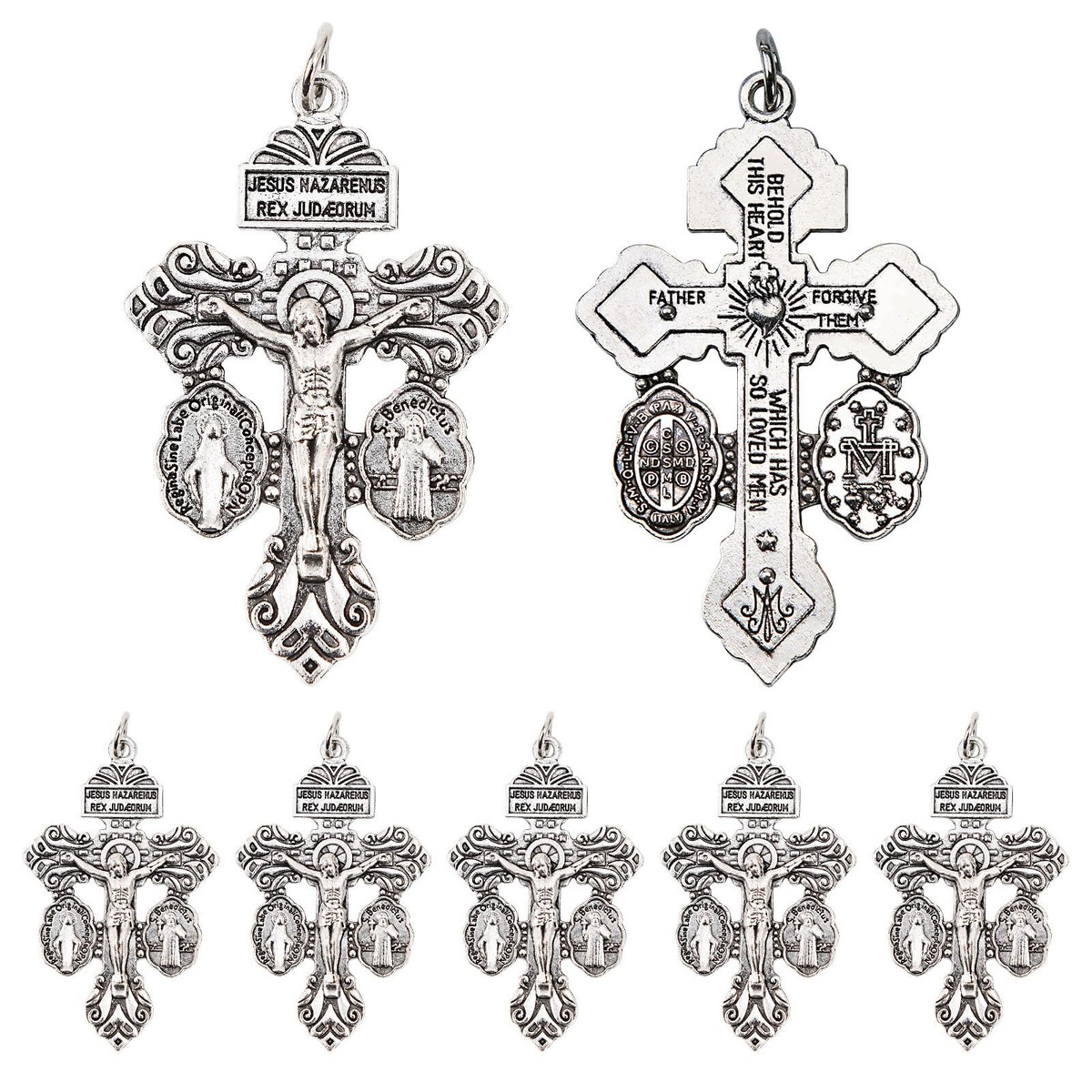 Cross Rosary Supplies Bulk Filigree Rosary Parts, Crucifix And