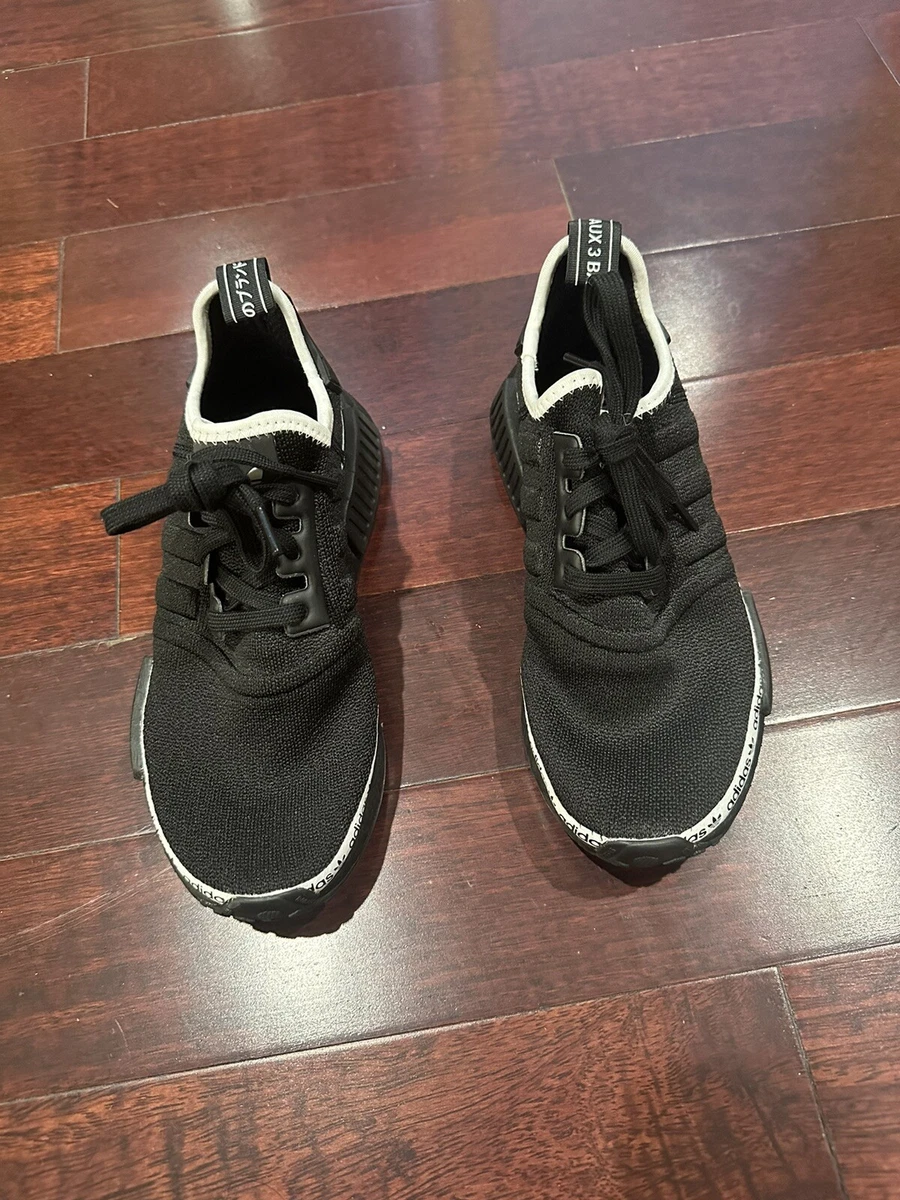 Adidas NMD_R1 Black Tape Logo W for sale | eBay