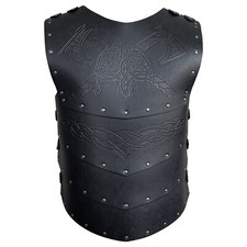 HiiFeuer Viking Faux Leather Embossed Chest Armor-Cosplay