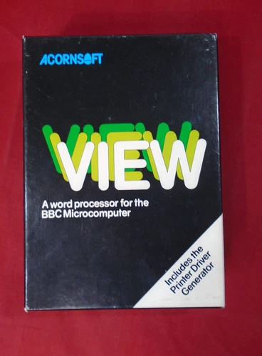 Boxed Acornsoft View for BBC Micro, ROM, Disc, Manuals, Keystrips Ref Card