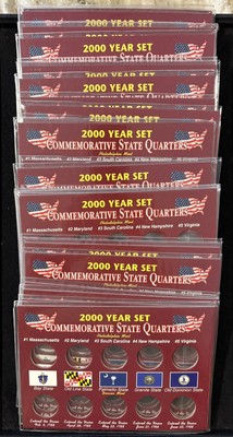 (25) 2000 Year Set State Quarter Cardboard Holders W/ Plastic Sleeves, New!  AFD