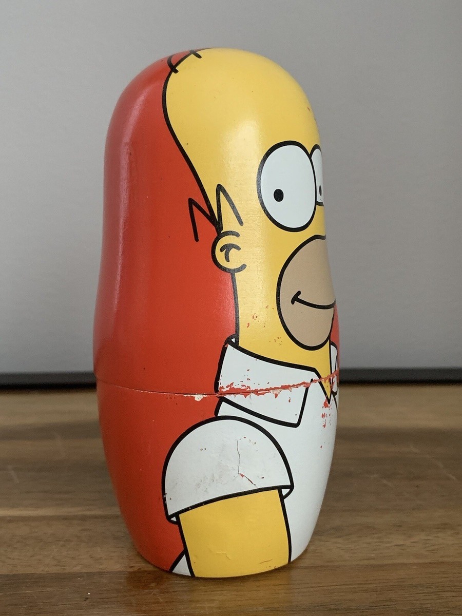 The Simpsons 5 Pc Wooden Russian Nesting Dolls Matt Groening 2003