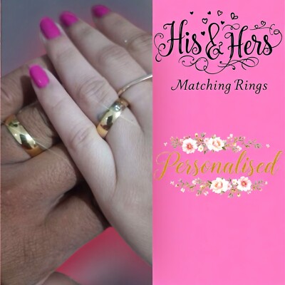 Trauringe personalisiert Gravur Ring Damen Herren individuell 6 mm für Sie