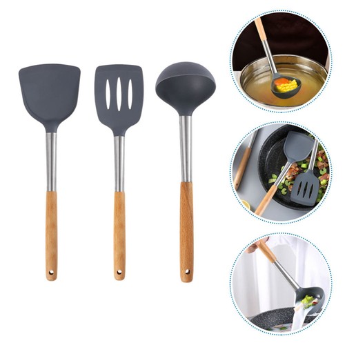 Silicone Pan Utensils Kitchen Cooking Utensils Strainer Spoon