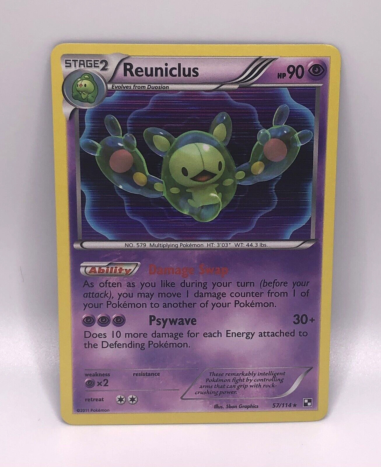 Reuniclus Holo - Pokemon 2011 Black & White #57 NM