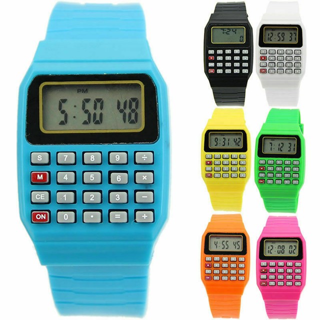 Fashion Calculator Watch Vintage Retro 80s 90s Style 8 Colours