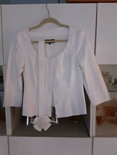 Escada Jacke  Blütenweiß NEUWERTIG mit Gürtel Gr. 38