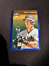 2023 Topps Chrome Platinum Bryce Johnson RC Blue Shimmer /100