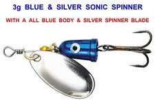 3g SONIC SPINNER SEA GAME COARSE FISHING SPINNING LURE PIKE PERCH TROUT SALMON