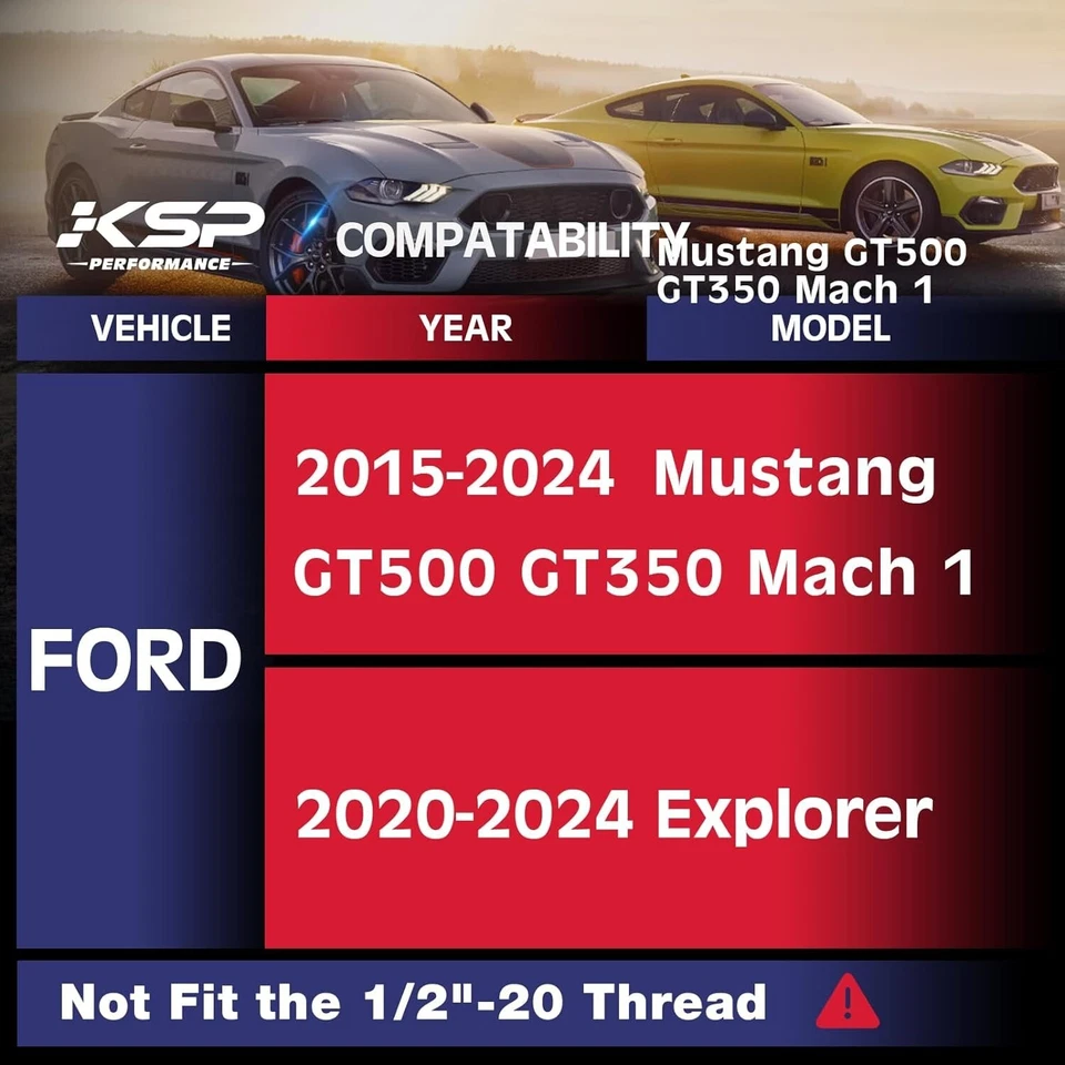 KSP 4PC 5X4.5 25mm Wheel Spacer for 2015+ Ford Mustang 2020+ Explorer 19+Aviator - Image 2 of 4