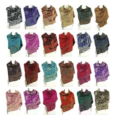 Paisley Pashmina Scarf Women Wraps Winter Fall Warm Shawls Reversible ~ 22 Color