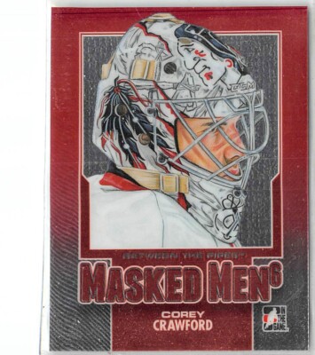 2013-14 Between the Pipes Masked Men 6 Red #MM02 Corey Crawford