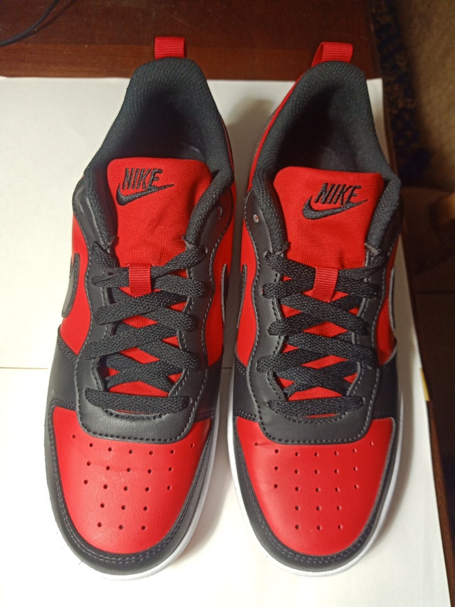 Kids nike court borough low recraft Size Youth Red And Black