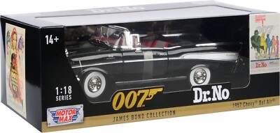 Motor Max 1/18 James Bond 007 1957 Chevy Bel Air DR NO - Open Top Black - 79831