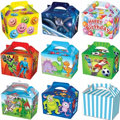 Jungen Party Boxen - Kinder Teller Tasche - Essen Leckerli Mittagessen Geschenk Box - Menge wählbar