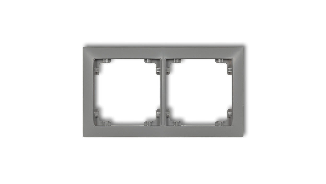 DECO Universal double frame made of DECO Soft material, gray matt 27DRSO- /T2UK