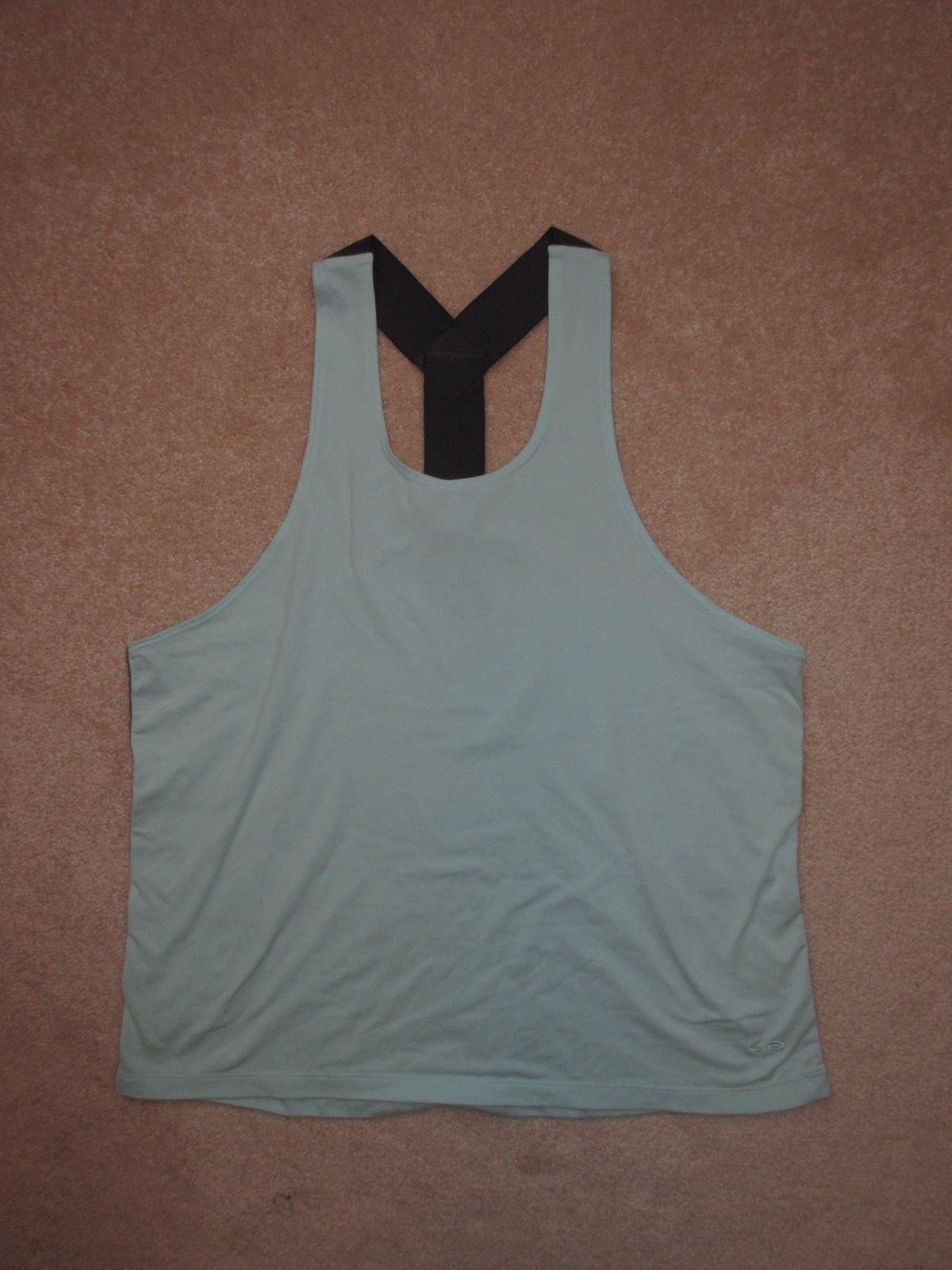 SLEEVELESS SHIRT/TANK - Champion - Athletic - Workout -Stretchy -Aqua - Small