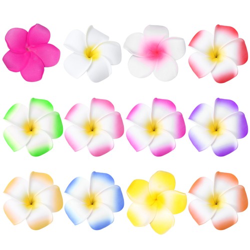 24Pcs claw clips flower 2.4 Inch Plumeria Flower Hair Accessories - Picture 11 of 12