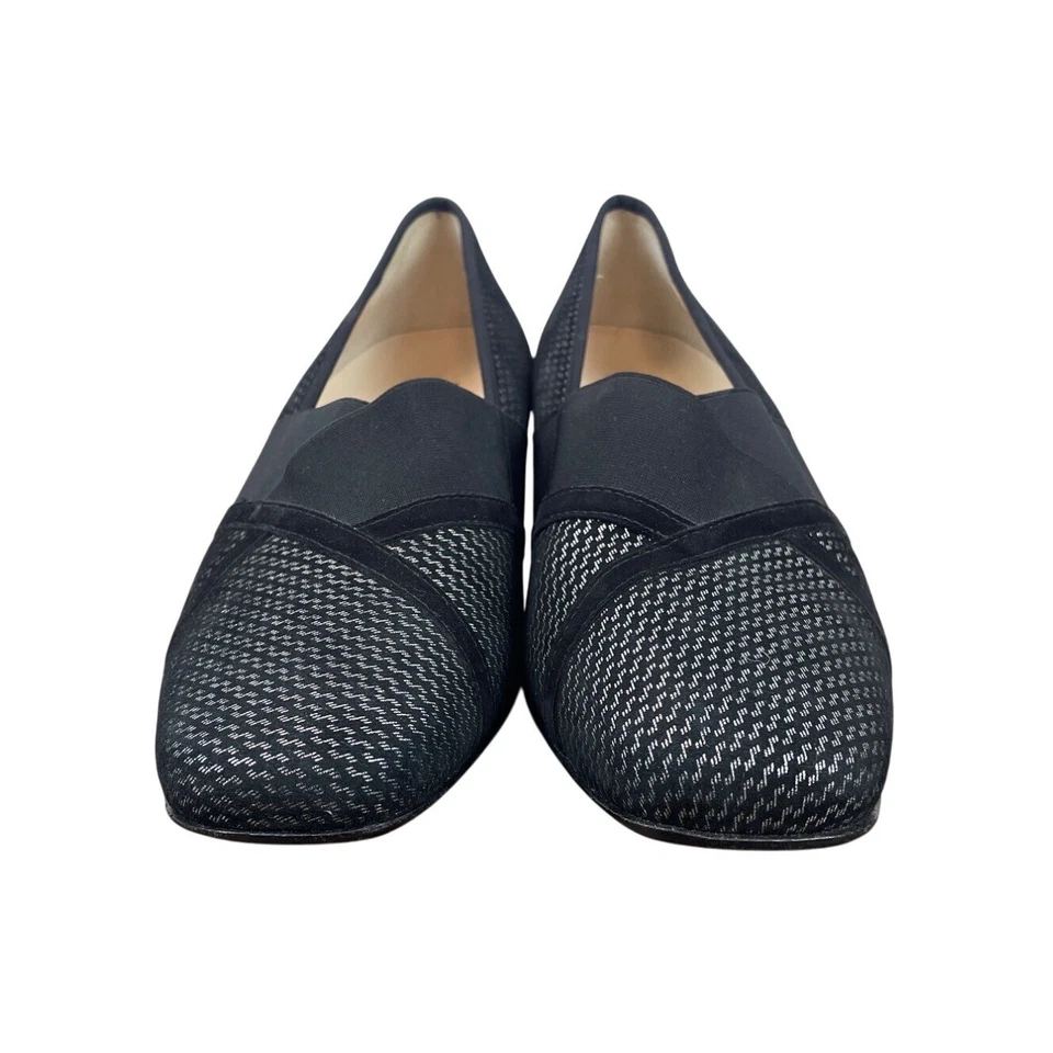 Zapatos de vestir Hassia para mujer con patrón negro y plateado Evelyn-J de tacón bloque talla 7 Foto 2 de 4