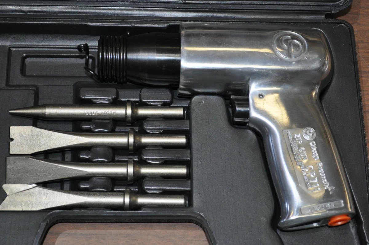 CHICAGO PNEUMATIC ZIP Gun Cp 711K Air Hammer W/4 Alloy, 59 OFF