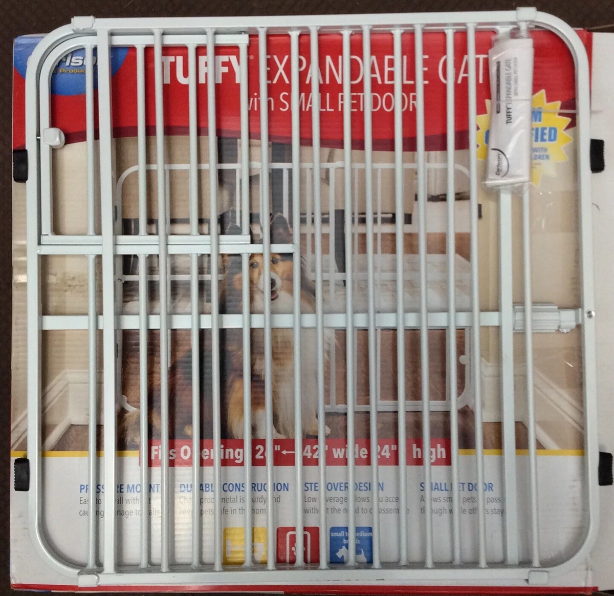 Carlson Tuffy Expandable Pet Gate With Small Door 0624 eBay