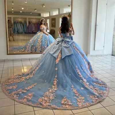 quinceanera dresses blue and pink Strapless Corset Quinceanera Dress by Rachel Allan RQ1140