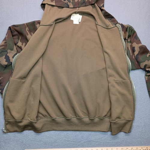 Vintage Sears Fieldmaster Camo Jacket Mens Medium Green Full Zip Hoodie Outdoor - Picture 8 of 12