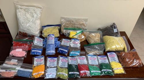 Large Lot of Assorted Colors J&P Coats Vintage Latch Hook Rug Yarn Open Packs