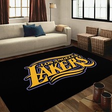 Sport rug, basketball rug, basketball team rug, NBA rug, lakers rug