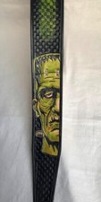 FRANKENSTEIN Theme - original handcrafted leather guitar strap HORROR